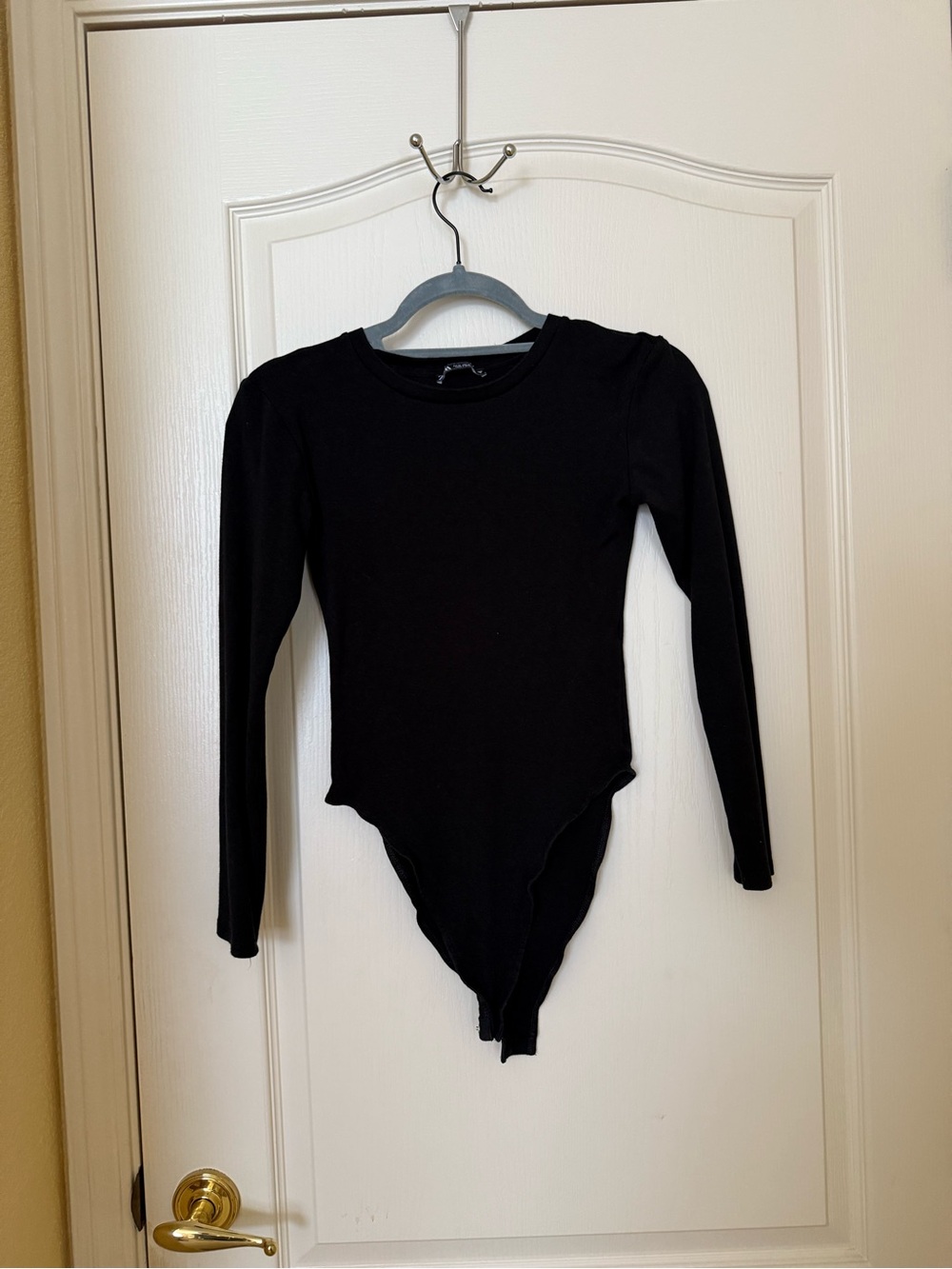 Zara Black Long-Sleeve Bodysuit